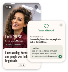 Example first message and like Jewish single profile